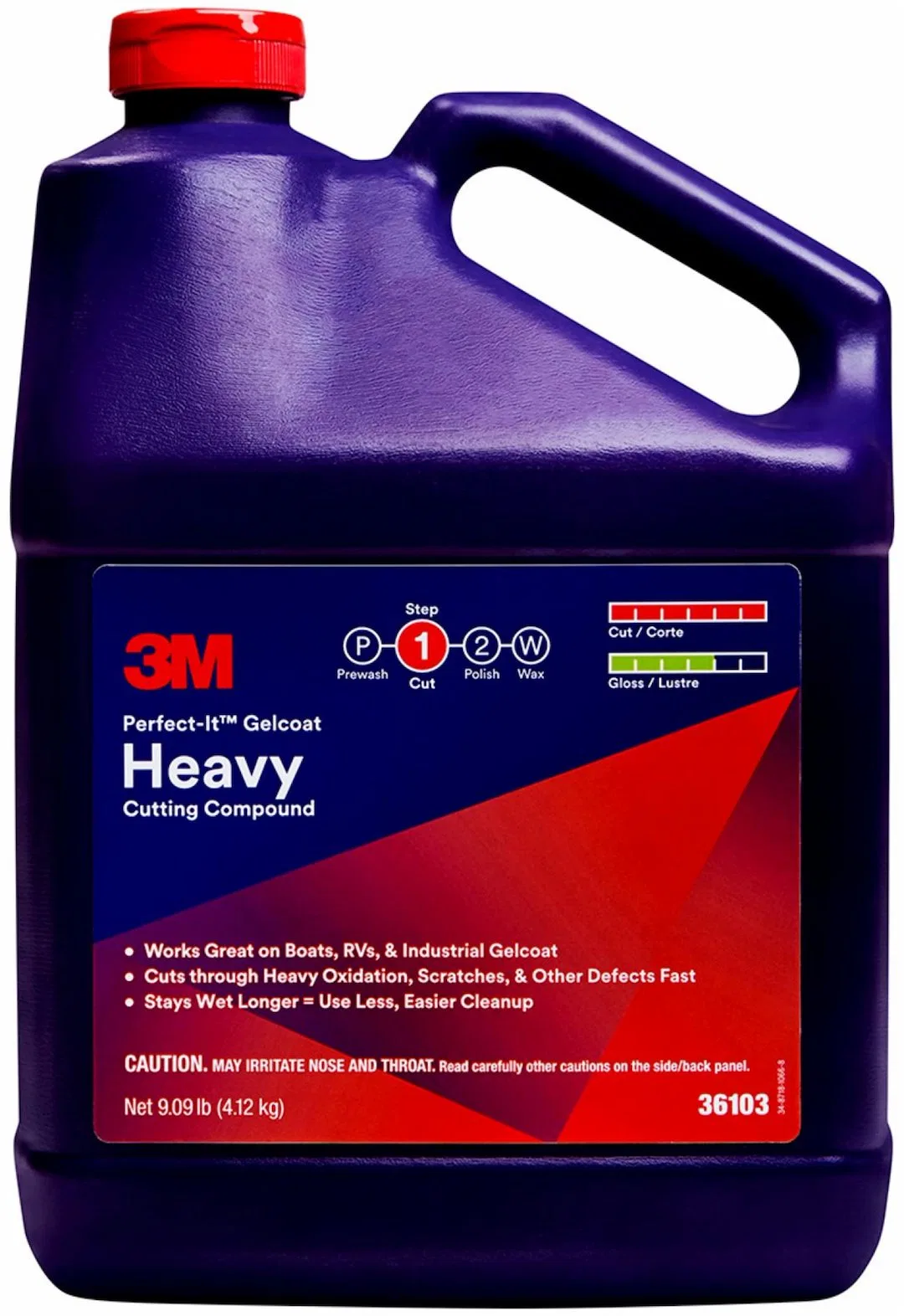 36103 – 3M Rubbing Compound, For Removing Heavy Oxidation And P800 Scratches Liquid White 1 Gallon Can Single